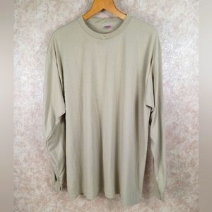 JENSEN Tan L/S T-Shirt Men's Size 2XL Made In USA